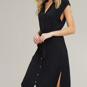 Black long midi dress